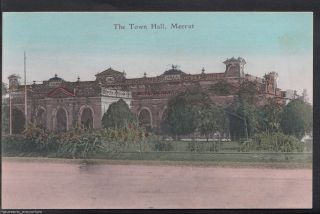 India Postcard - The Town Hall,  Meerut Mb2185
