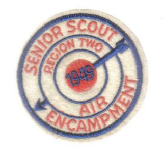 1949 Senior Scout Region Two Air Encampment Boy Scout Patch