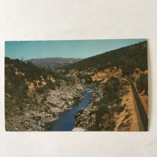 Feather River Canyon California P.  G.  & E.  Dams Unposted Postcard