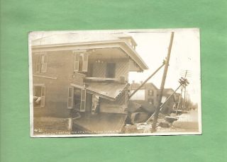 Wreckage After The Flood In Hamilton,  Oh On Vintage 1913 Real Photo Postcard