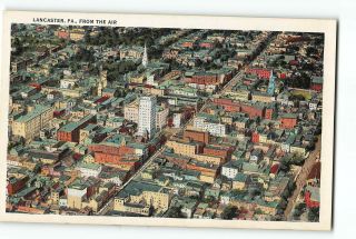 Lancaster Pennsylvania Pa Postcard 1915 - 1930 General View From The Air