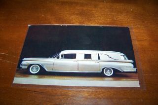 Rare Vintage Rppc Real Photo Postcard 1959 Comet End Load Hearse Oldsmobile Car