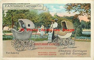 Advertising Postcard,  F.  A.  Whitney Carriage Company,  Leominster,  Ma