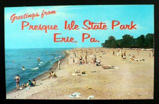 1950s Beach At Presque Isle State Park,  Erie,  Pennsylvania