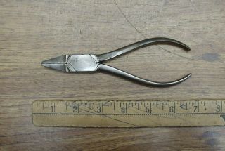 Old Tools,  Vintage Unbranded 6 - 5/16 " Duck Bill Pliers,  3/8 " Jaws,  Germany,  Exc