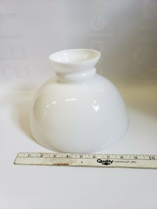 Vintage Or Antique White Milk Glass Oil Lamp Shade For 10 " Fitter