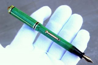 ECLIPSE - Fountain Pen - JADE GREEN CELLULOID - 14K GOLD NIB - From 20 ' s 4
