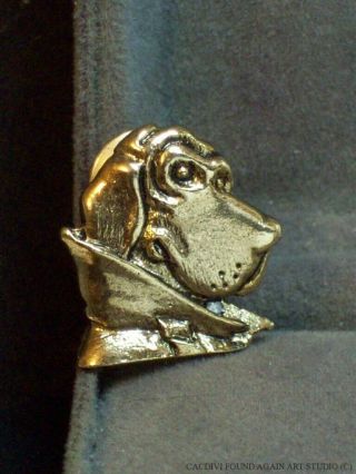 Vintage Mcgruff The Crime Dog Tie Tack Gold Tone Pin National Crime Prevention