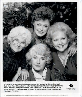 Rare Press Publicity Photo Still 8x10 The Golden Girls Bea Arthur,  Betty White