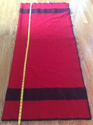 Vintage Trapper Wool Red & Black Camp Horse Blanket Western Camping Throw 60x53 2