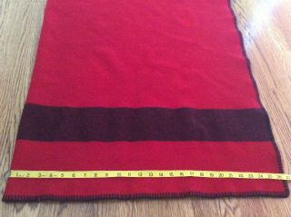 Vintage Trapper Wool Red & Black Camp Horse Blanket Western Camping Throw 60x53 3