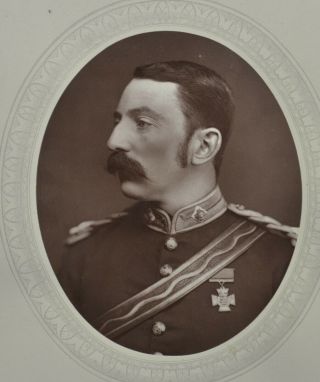 1882 Cabinet Portrait Photo Woodburytype Major Chard Vc John Rorke 