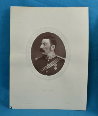 1882 Cabinet Portrait Photo Woodburytype Major Chard VC John Rorke ' s Drift Zulu 2