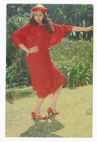 Sridevi,  Sri Devi Orig Bollywood Postcard (ruby 37)