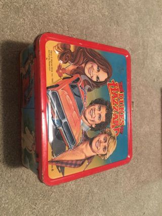 Vintage The Dukes Of Hazzard Metal Aladdin Lunch Box 1980 General Lee No Thermos