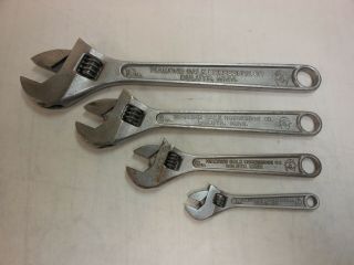 Vtg Diamond Caulk Horseshoe Diamalloy Adjustable Wrench Set 4 