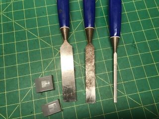 Marples Blue Chip Chisel Set of 3 - Made in Sheffield England,  1/4”,  3/4”,  1” 6