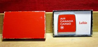 Vintage Lufkin Advertising Measuring Tape " Air Canada Cargo " Airline Baggage