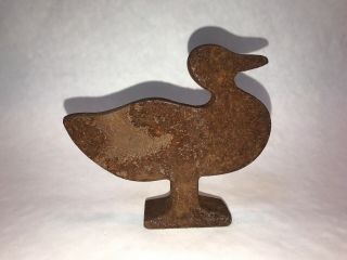 Antique Carnival Shooting Gallery Target,  Cast Iron Duck