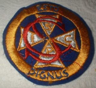 Rare Vintage Columbian Squires K Of C Esto Dignus Embroidered Emblem Patch Nos