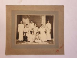 Vintage Photo Indian Family In Rangoon 12in X 10in