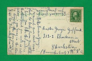 Weston,  WV,  pc B & O Railroad Station with train,  people,  wagons,  etc,  1915 2