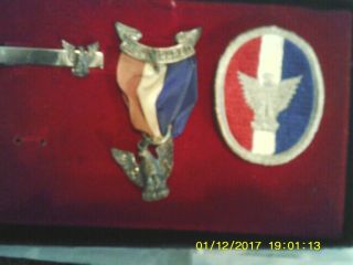 Eagle Scout Award Kit - Medal Patch - Tie Bar 1971 - 74 Type 2