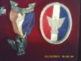EAGLE SCOUT AWARD KIT - MEDAL PATCH - TIE BAR 1971 - 74 TYPE 2 3