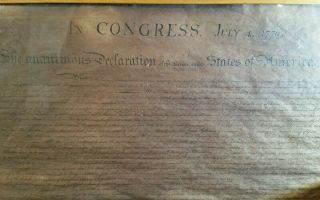 Vintage c1926 Declaration of independence presented by John Hancock Insurance Co 2