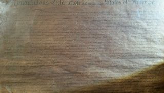 Vintage c1926 Declaration of independence presented by John Hancock Insurance Co 3
