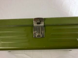 Vintage Union Steel Utility Tool Box Green 11 Inches 4