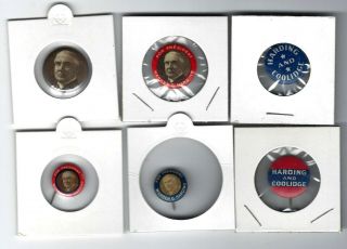 1920 Warren G.  Harding Presidential Campaign Button Group