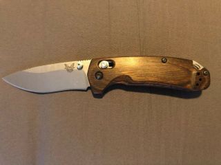 Benchmade 15031 - 2 North Fork Drop Point Knife With Wood Handle