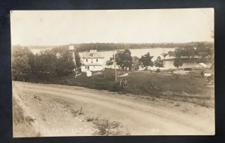 Rppc Bay Lake,  Deerwood,  Mn Watertower,  1920 Real Photo Postcard