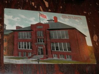 Vandergrift Heights Pa - 1907 - 1915 Era Postcard - Public School - Westmoreland