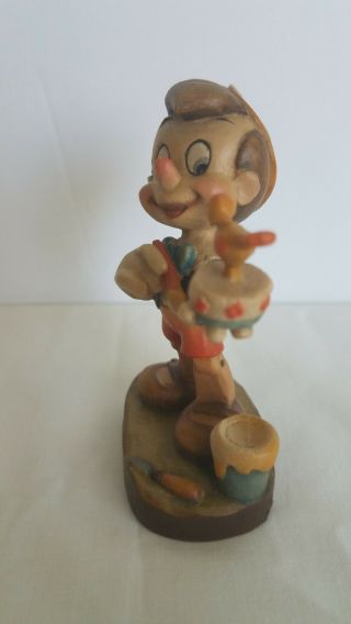 ANRI Walt Disney PINOCCHIO Holding a Bird Limited Edition Wood Carved Figurine 2
