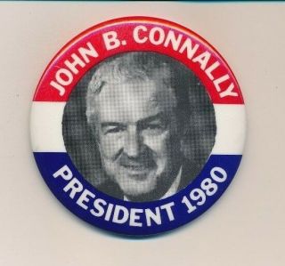 1980 John Connally For President 3 " Cello Hopeful Texas Tx