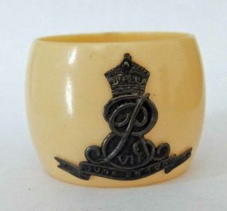 King Edward Vii 7th June 28 1902 Coronation Celluloid Napkin Ring Extremely Rare