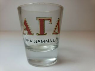Alpha Gamma Delta Standard Shot Glass Alpha Gamma Delta Barware,  Frat Shotglass