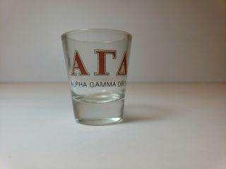Alpha Gamma Delta Standard Shot Glass Alpha Gamma Delta Barware,  Frat Shotglass 2