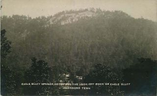 Real Photo Postcard Eagle Bluff Springs Hotel,  Jacksboro,  Tennessee - 1910