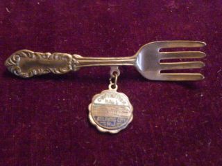 Vintage Fork Pin Brooch Atlantic City Convention Hall 1940 