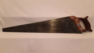 Disston Masterpiece 26 " D - 95 Crosscut Saw W/ Disstonite Handle Collect Or Use