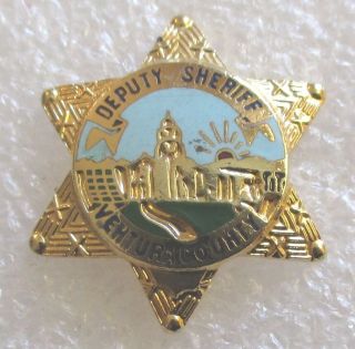 Deputy Sheriff Ventura County Star - Badge - Shaped Souvenir Pin California