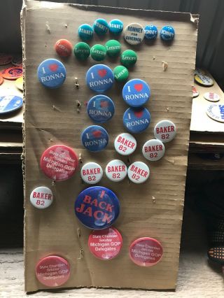 7 Vintage Political (boards) Bottons/pin Backs (nixon)