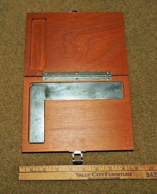 Vintage No.  540 Brown & Sharpe Mfg.  Co.  6” Machinist Try Square W/ Wood Box,  Usa