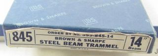 BROWN & SHARPE 845 STEEL BEAM TRAMMEL 14 