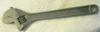 Proto 10 " Adjustable Wrench 710s Usa Black Oxide Finish,  Vintage Tool
