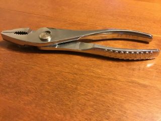 Vintage Snap - On No.  47 Slip Joint Pliers With Vacuum Grip Euc