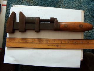 RARE Antique Adjustable Monkey Wrench • Vintage P S & W Co.  tool 2